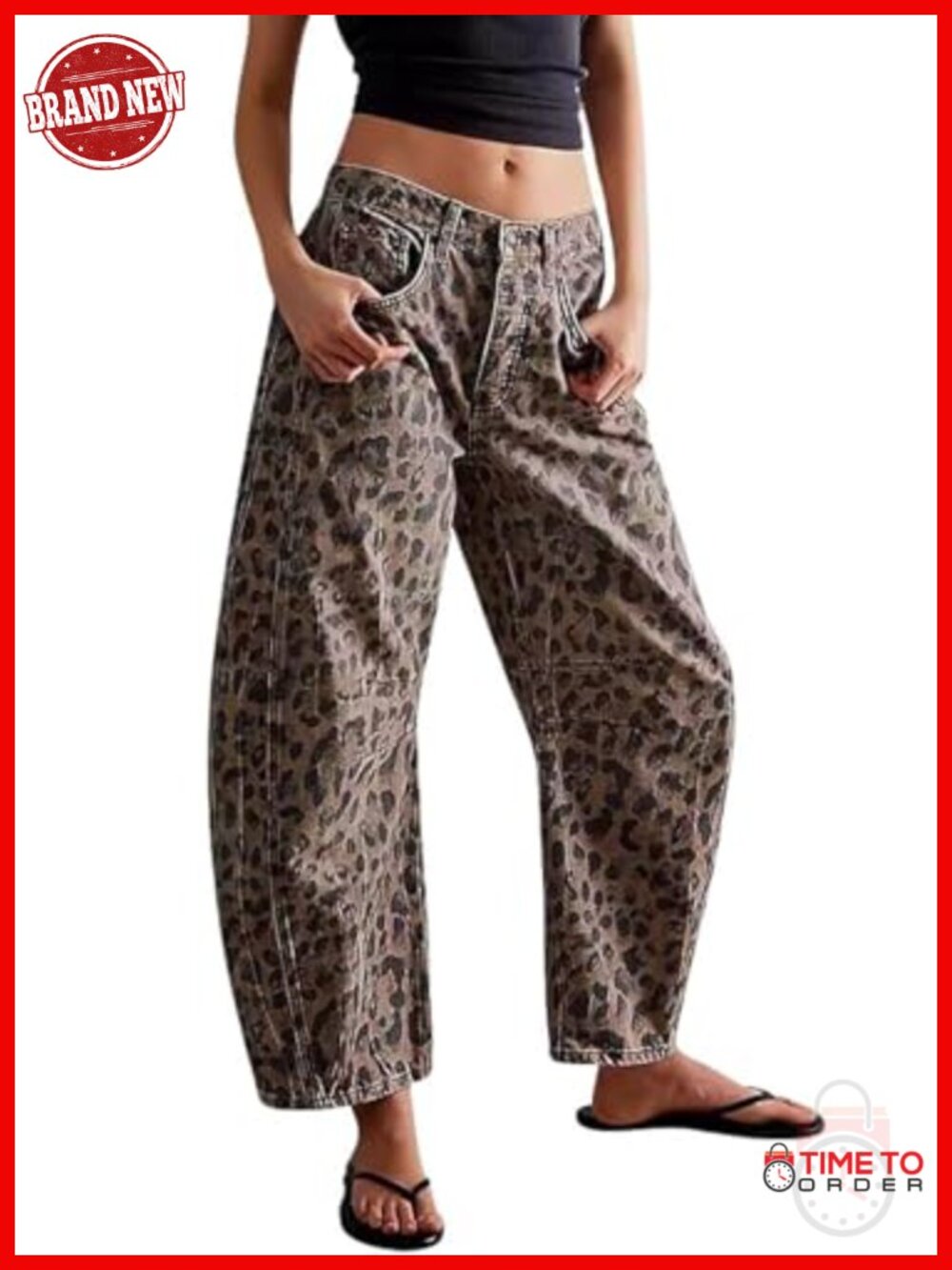Wide Leg Cropped Baggy Y2k Mid Rise Boyfriend Harem Denim Pants